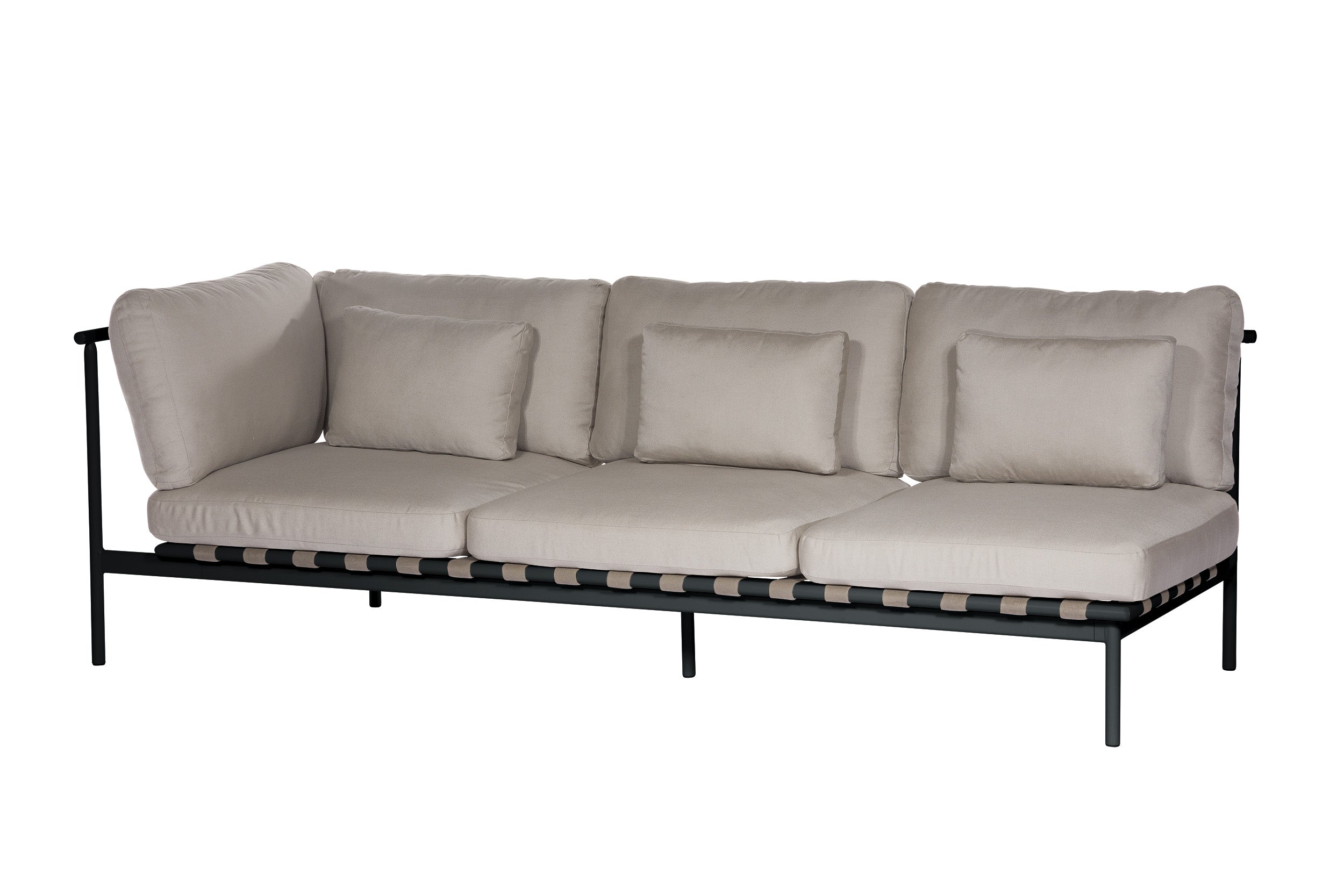 Around Deep Seating Triple - Aluminium Left Arm