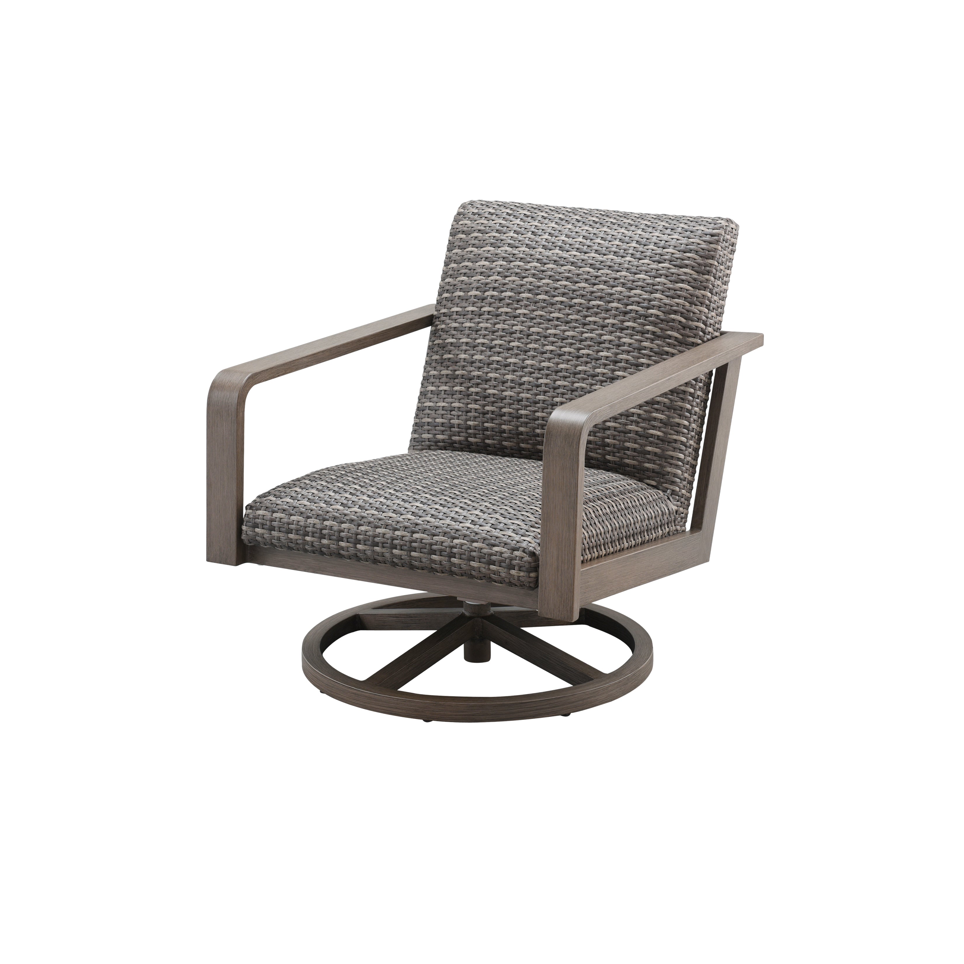 Canton Padded Club Swivel Rocker