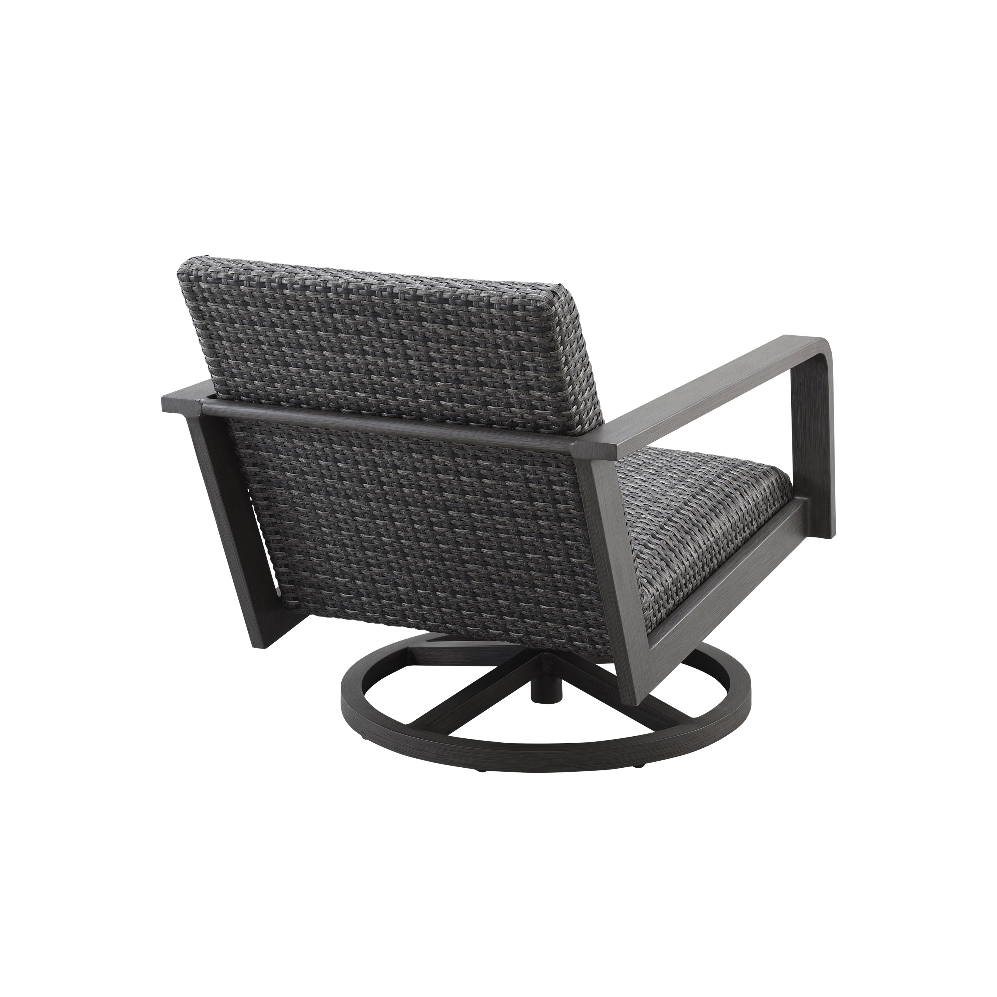 Canton Padded Club Swivel Rocker