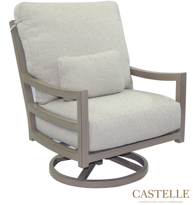 Roma High Back Cushioned Lounge Swivel Rocker